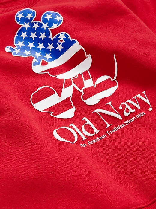 Image number 4 showing, Old Navy x Disney© Mickey Mouse Unisex Oversized Flag Graphic Sweatshirt for Toddler
