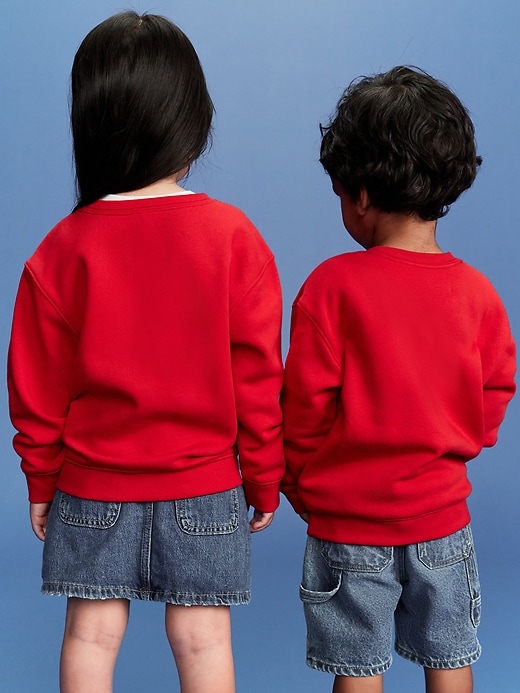 Image number 2 showing, Old Navy x Disney© Mickey Mouse Unisex Oversized Flag Graphic Sweatshirt for Toddler