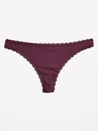 Image number 3 showing, Mid-Rise Everday Cotton Thong