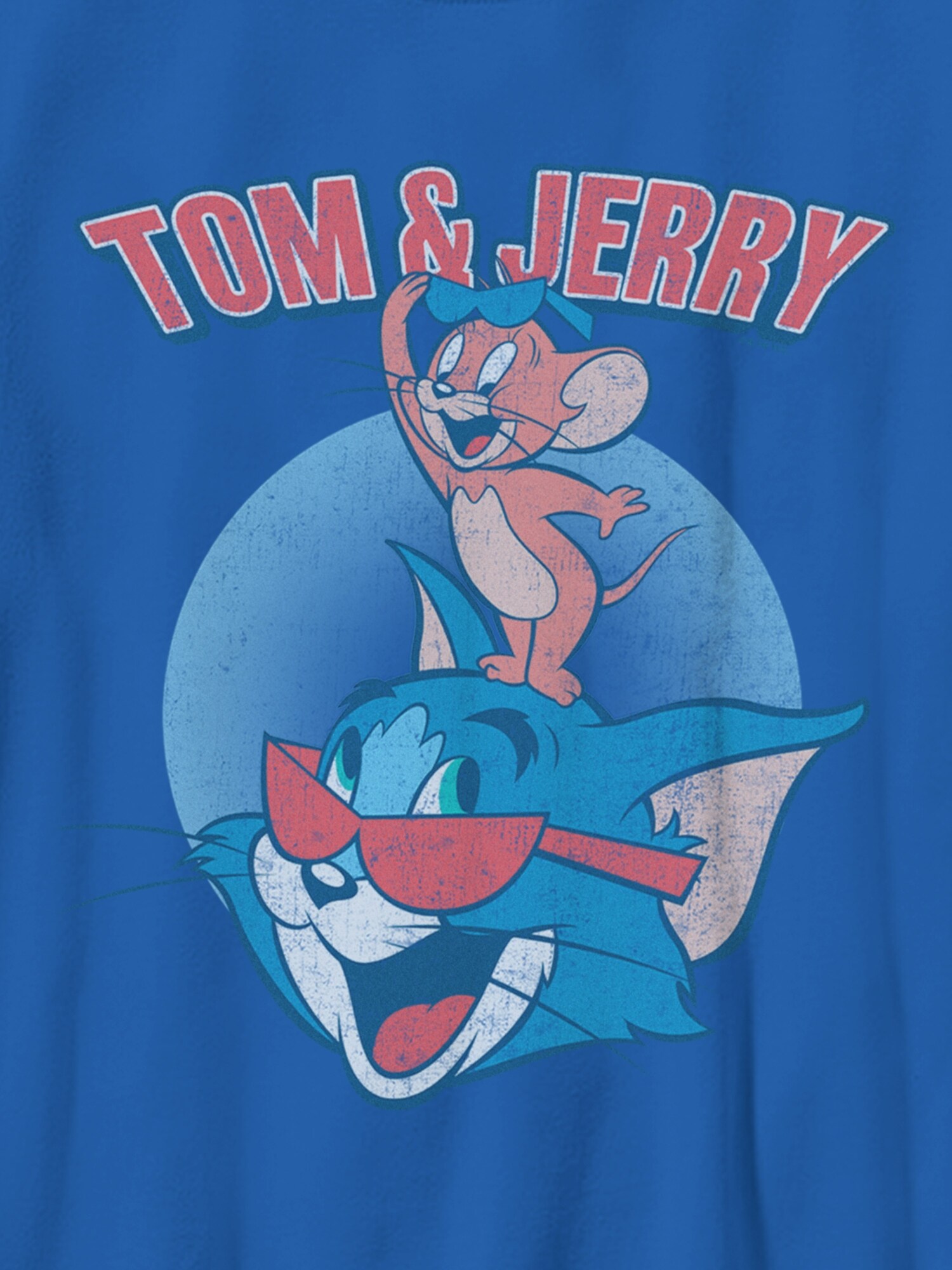 Детская футболка Old Navy Tom Jerry Patriotic T And J Gender-Neutral Graphic, цвет: Королевский синий — фото 2