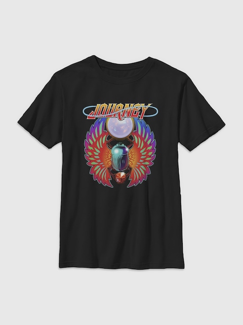 Journey Scarab Crystal Gender-Neutral Graphic T-Shirt for Kids - Black