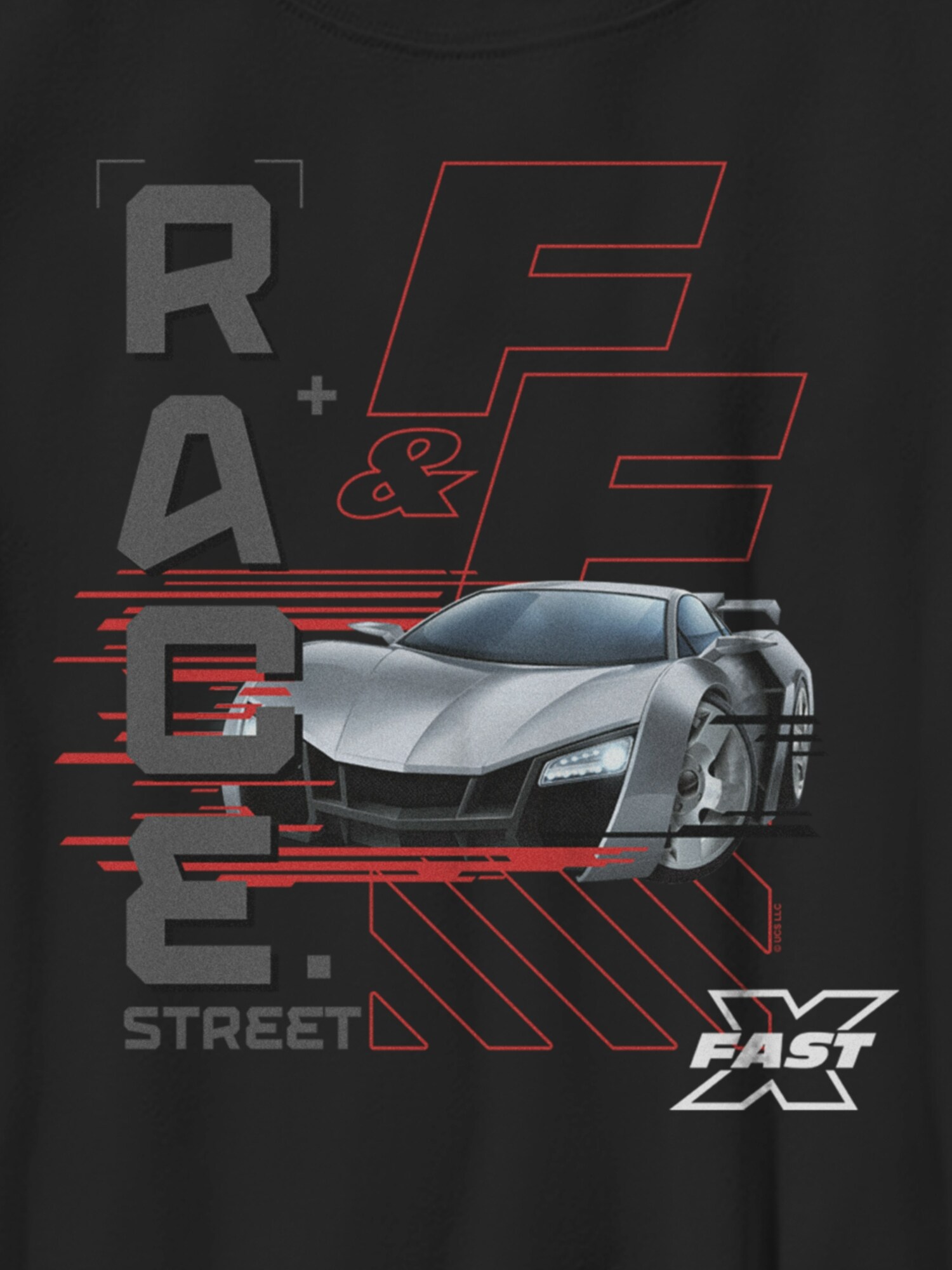 Детская футболка Old Navy Fast And Furious Race Street Gender-Neutral Graphic, цвет: Чёрный — фото 2
