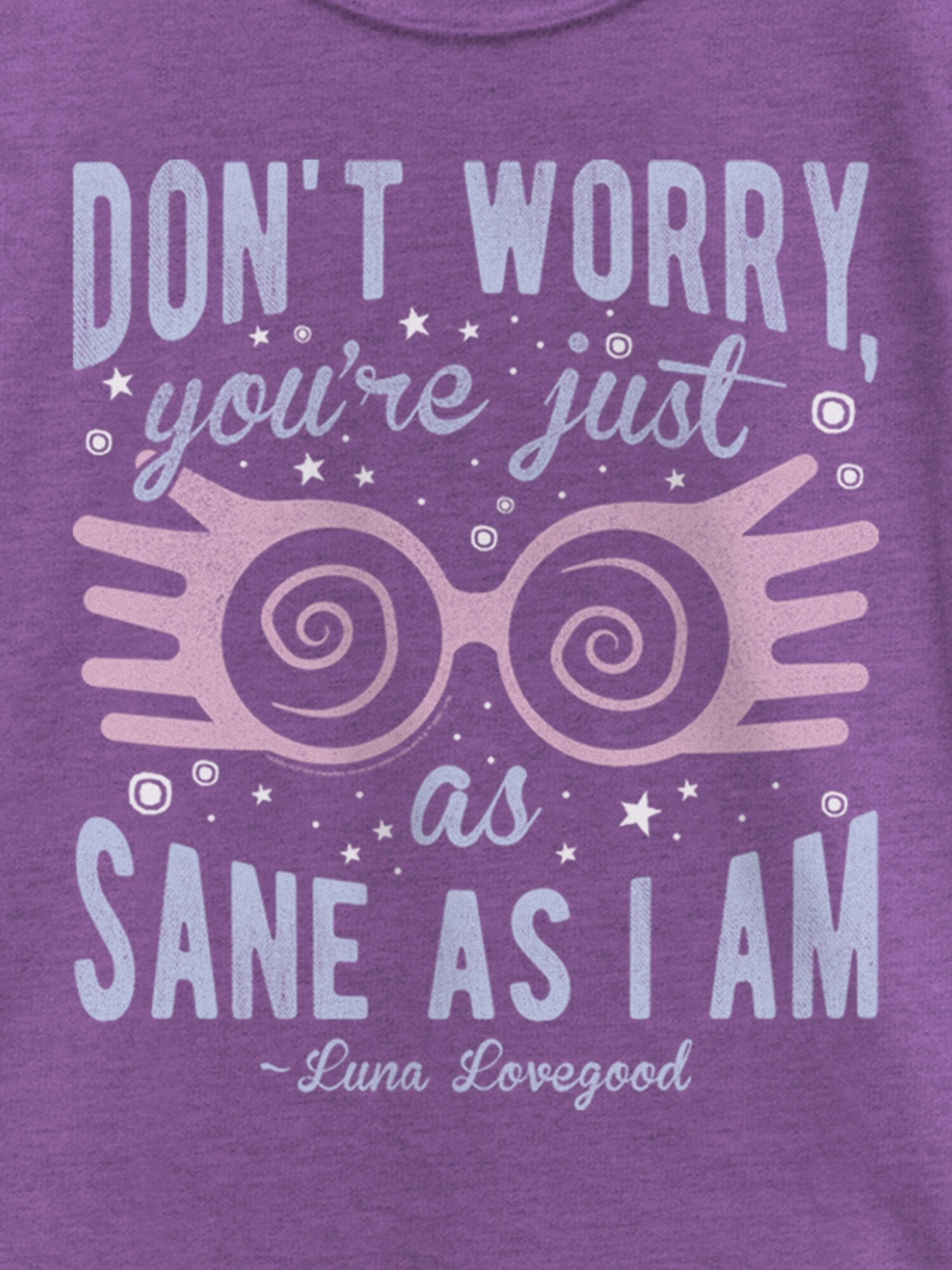 Футболка Old Navy Harry Potter Just As Sane As Luna Graphic T-shirt для девочек, цвет: Фиолетовый ягодный — фото 2