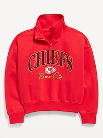 Image number 3 showing, NFL™ Kansas City Chiefs™ Oversized Quarter-Zip Sweatshirt for Girls