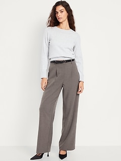 Extra High-Waisted Taylor Wide-Leg Trouser Pants