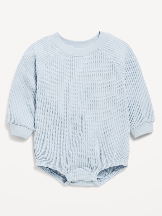 Image number 1 showing, Long-Sleeve Fleece One-Piece Romper for Baby
