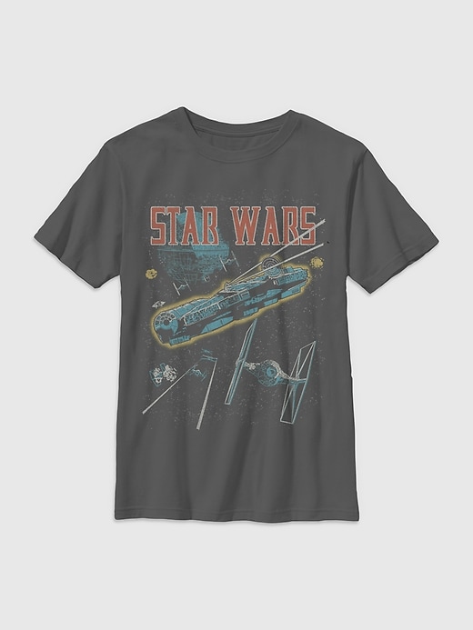Image number 1 showing, Star Wars Vintage Space Battle Gender-Neutral Graphic T-Shirt for Kids