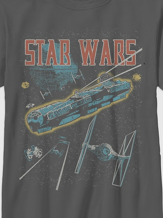 Image number 2 showing, Star Wars Vintage Space Battle Gender-Neutral Graphic T-Shirt for Kids