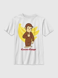 Image number 1 showing, Curious George Banana George Gender-Neutral Graphic T-Shirt for Kids