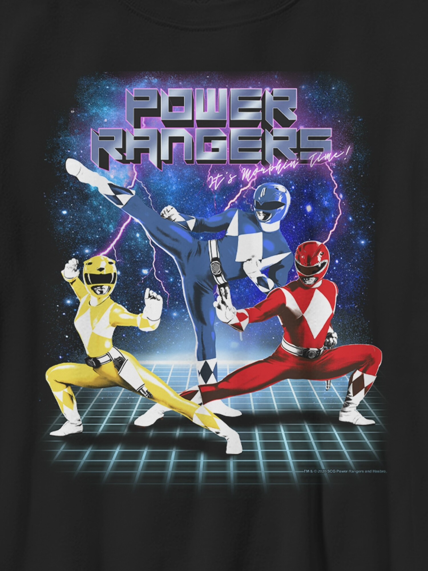 Детская футболка Old Navy Power Rangers Nineties Lightning Gender-Neutral Graphic, цвет: Чёрный — фото 2