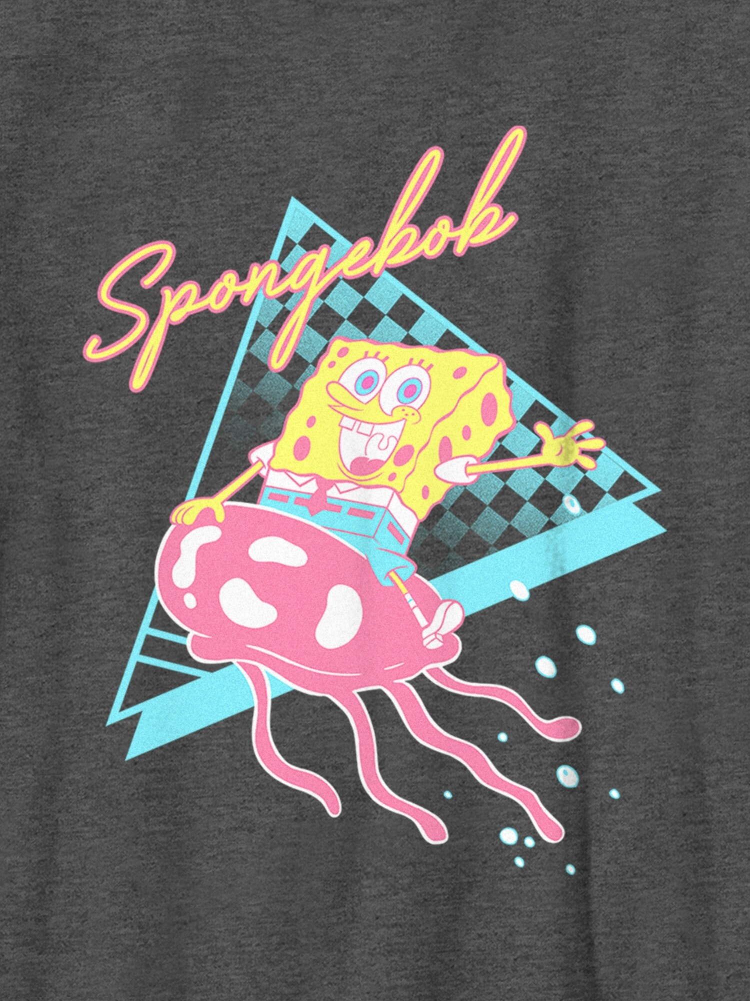 Детская футболка Old Navy Spongebob Squarepants Pop Gender-Neutral Graphic, цвет: Угольный меланжевый — фото 2