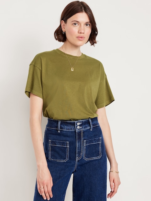 Vintage Crew-Neck T-Shirt - Avocado Oil