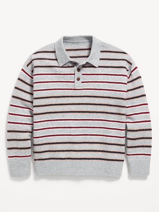 Image number 2 showing, SoSoft Oversized Long-Sleeve Collared Sweater for Boys