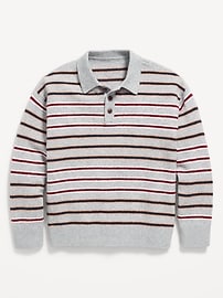 Image number 2 showing, SoSoft Oversized Long-Sleeve Collared Sweater for Boys