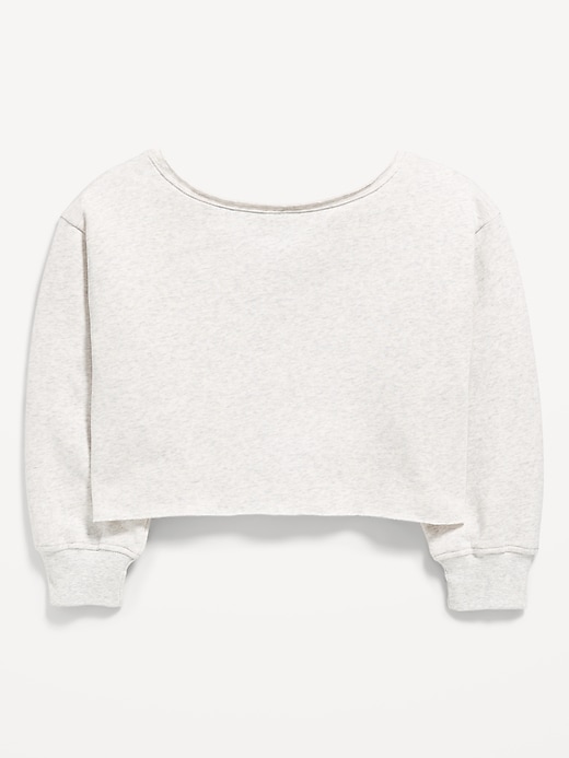 Image number 4 showing, Boat-Neck Graphic Sweatshirt for Girls