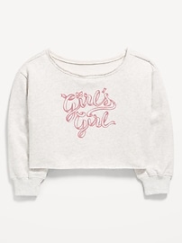 Image number 3 showing, Boat-Neck Graphic Sweatshirt for Girls