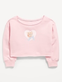 Image number 3 showing, Boat-Neck Graphic Sweatshirt for Girls