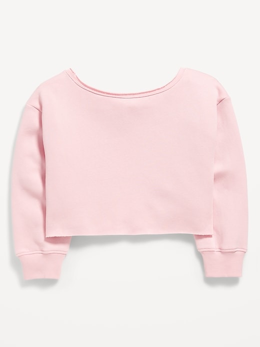 Image number 4 showing, Boat-Neck Graphic Sweatshirt for Girls