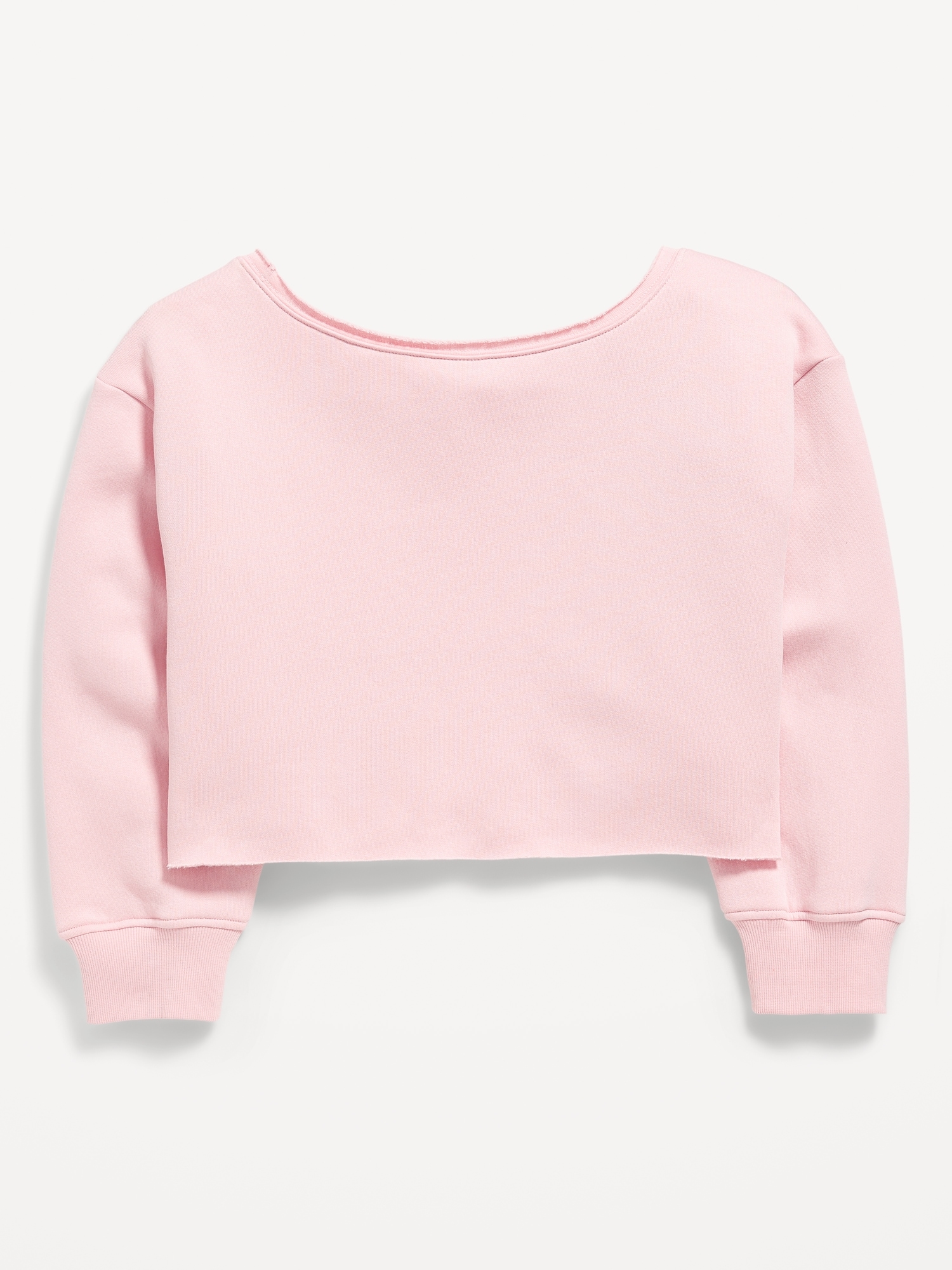 Boat-Neck Graphic Sweatshirt for Girls