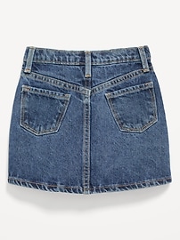 Image number 2 showing, High-Waisted Embroidered Stars Jean Skirt for Toddler Girls
