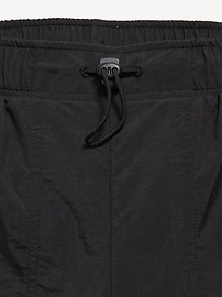 Image number 5 showing, High-Waisted Side Ruched Cargo Parachute Joggers for Girls