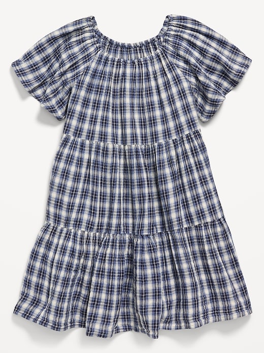 Image number 3 showing, Printed Flutter-Sleeve Double-Weave Tiered Swing Dress for Girls