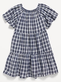 Image number 3 showing, Printed Flutter-Sleeve Double-Weave Tiered Swing Dress for Girls