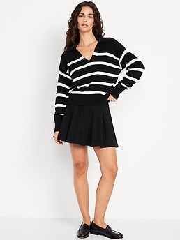 High-Waisted Pleated Mini Skirt - image 3