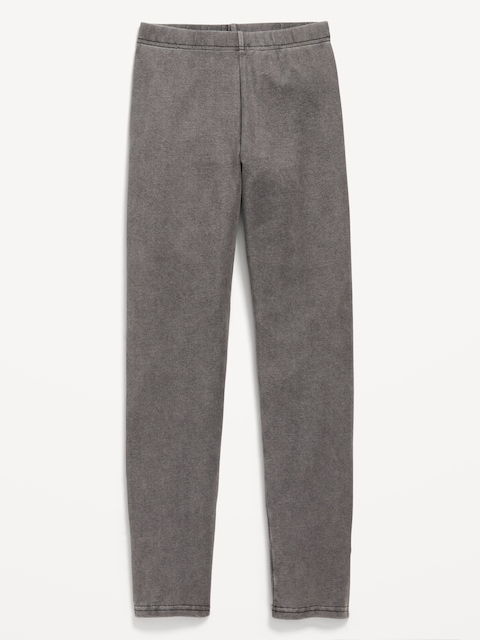 Faux-Jean Leggings for Girls - Gray Wash