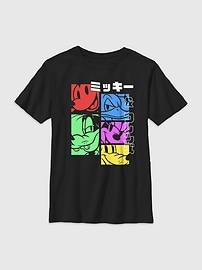 Image number 1 showing, Mickey Classic Pop Katakana Gender-Neutral Graphic T-Shirt for Kids