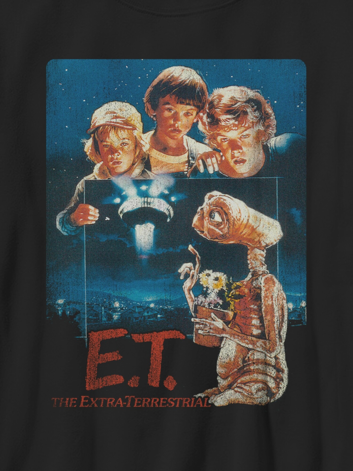 Детская футболка Old Navy ET The Extraterrestrial Vintage Poster Gender-Neutral Graphic, цвет: Чёрный — фото 2