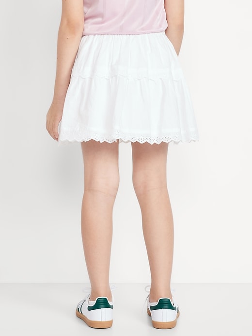 Image number 2 showing, Eyelet Trim Tiered Skirt for Girls