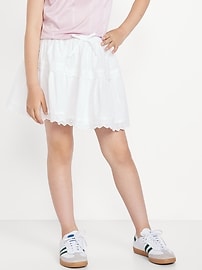 Image number 1 showing, Eyelet Trim Tiered Skirt for Girls