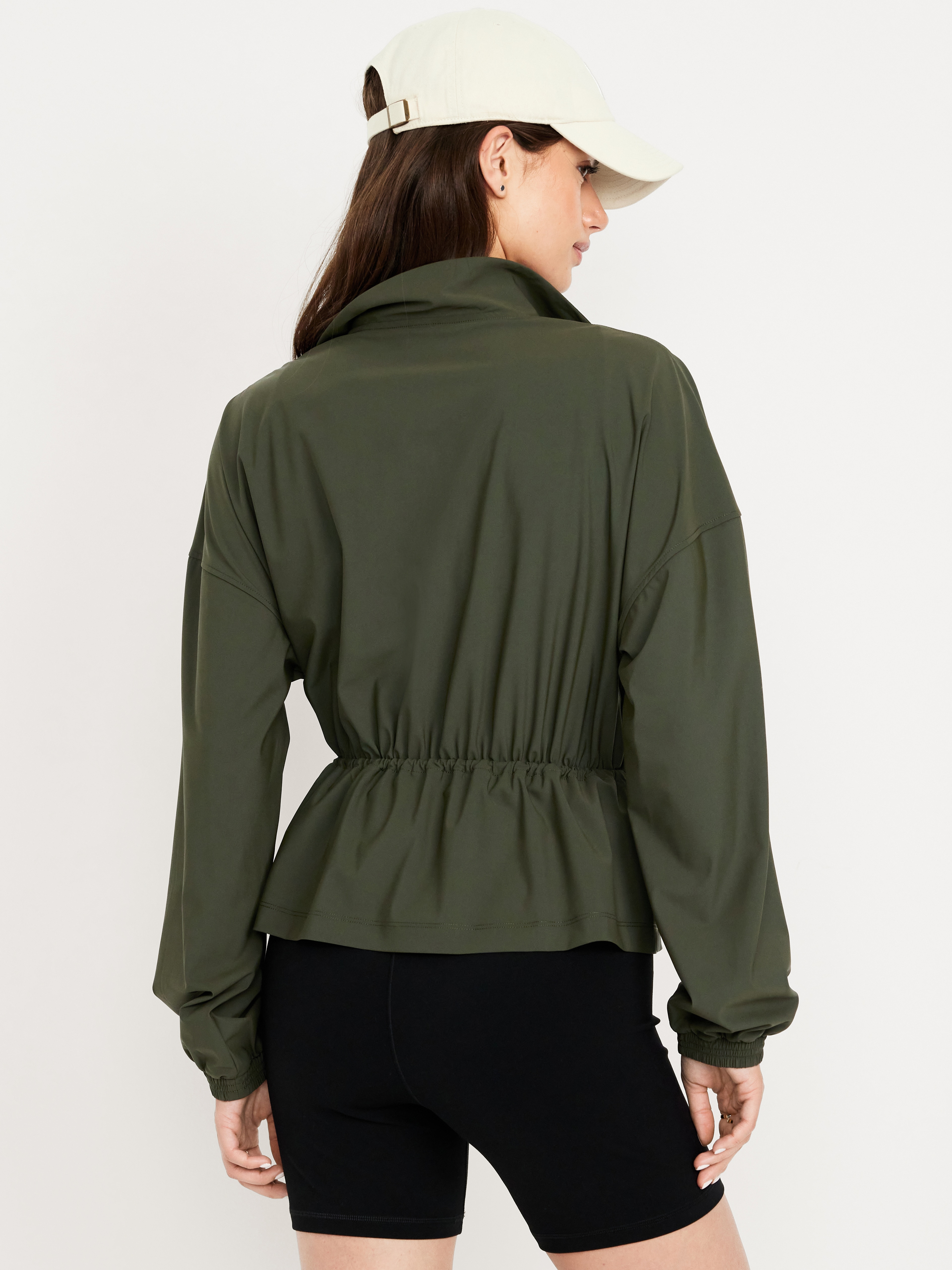 SleekTech Oversized Cinched-Waist Jacket | Old Navy