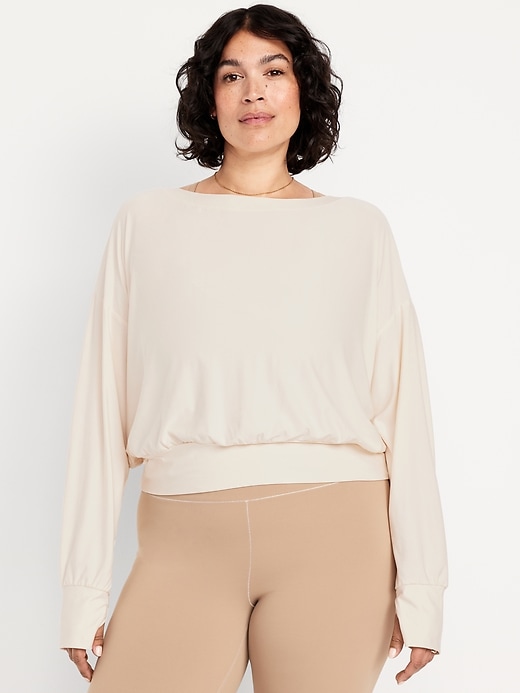 Image number 5 showing, CloudMotion Boat-Neck Top
