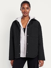 Image number 1 showing, Lightweight Water-Resistant Quilted Jacket