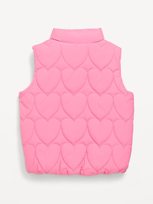 Image number 2 showing, Water-Resistant Quilted Puffer Vest for Toddler Girls