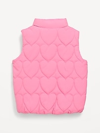 Image number 2 showing, Water-Resistant Quilted Puffer Vest for Toddler Girls