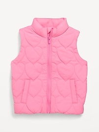 Image number 1 showing, Water-Resistant Quilted Puffer Vest for Toddler Girls