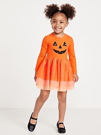 Image number 1 showing, Fit and Flare Long-Sleeve Tutu Dress for Toddler Girls