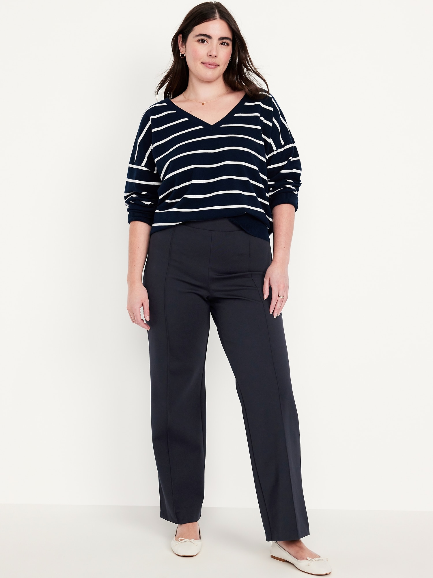 Extra High-Waisted Stevie Straight Pants