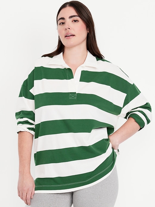 Image number 4 showing, Oversized Rugby Polo