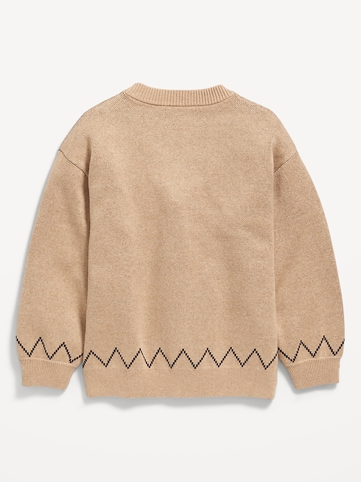 Image number 3 showing, Slouchy Long-Sleeve Cardigan Sweater for Girls