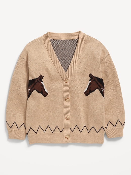 Image number 2 showing, Slouchy Long-Sleeve Cardigan Sweater for Girls