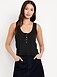 Sleeveless Pointelle Cropped Henley Top - image 5