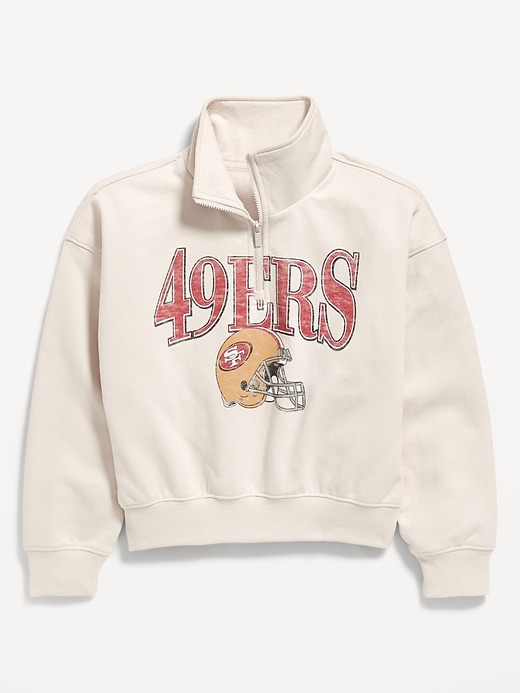 Image number 3 showing, NFL™ San Francisco 49ers™ Oversized Quarter-Zip Sweatshirt for Girls