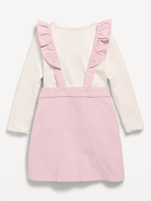 Image number 2 showing, Long-Sleeve T-Shirt and Corduroy Dress Set for Toddler Girls