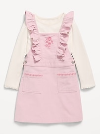 Image number 1 showing, Long-Sleeve T-Shirt and Corduroy Dress Set for Toddler Girls