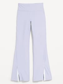 Image number 4 showing, High-Waisted PowerSoft Flare-Leg Performance Leggings for Girls