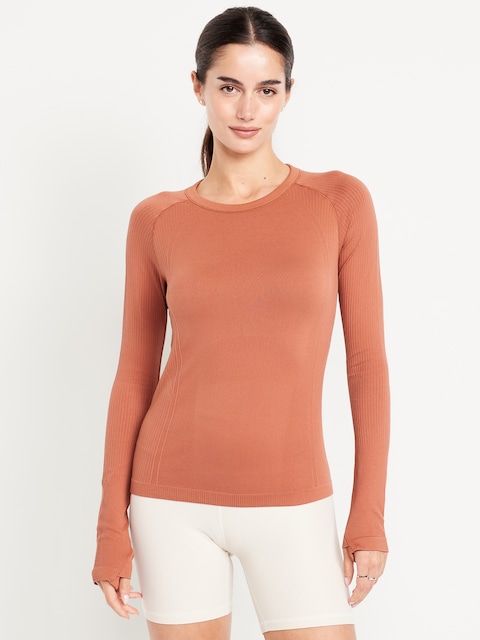 Fluid Seamless Fitted Top - Terracotta Bronze
